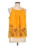Dna Couture 100% Polyester Yellow Sleeveless Blouse Size L - photo 1
