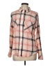 Sanctuary Plaid Pink Long Sleeve Blouse Size L - photo 1