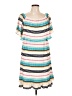 Eri + Ali 100% Polyester Stripes White Casual Dress Size L - photo 1