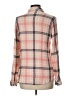 Sanctuary Plaid Pink Long Sleeve Blouse Size L - photo 2