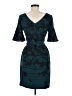 Gabby Skye Graphic Teal Cocktail Dress Size 6 - photo 2