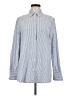 Max Studio 100% Cotton Stripes Blue Long Sleeve Button-Down Shirt Size M - photo 1