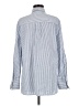 Max Studio 100% Cotton Stripes Blue Long Sleeve Button-Down Shirt Size M - photo 2