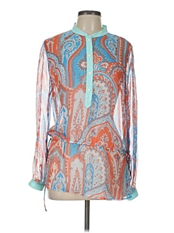 J. McLaughlin Long Sleeve Silk Top (view 1)
