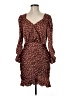 Lush 100% Polyester Animal Print Brown Cocktail Dress Size M - photo 1