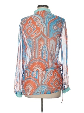 J. McLaughlin Long Sleeve Silk Top (view 2)