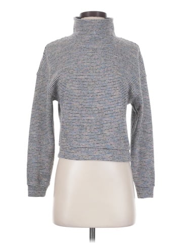 Madewell Textured Turtleneck Top in Rainbow Rib (view 1)