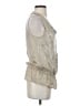 Robbi & Nikki 100% Silk Silver Sleeveless Silk Top Size XS - photo 4