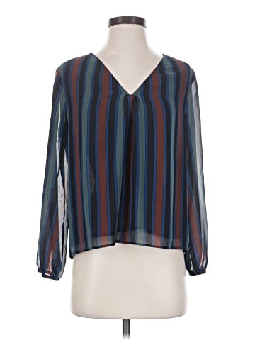 Madewell Sheer-Sleeve Top in Academy Stripe (view 1)
