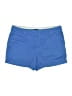 British Khaki Solid Blue Shorts Size 10 - photo 1