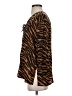 Neiman Marcus 100% Silk Animal Print Brown 3/4 Sleeve Silk Top Size XS - photo 5
