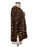 Neiman Marcus 100% Silk Animal Print Brown 3/4 Sleeve Silk Top Size XS - photo 4