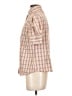 Odille Checkered-gingham Brown Short Sleeve Button-Down Shirt Size XS (estimated) - photo 5