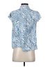Parker 100% Silk Blue Short Sleeve Silk Top Size XS - photo 2