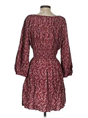 Madewell Puff-Sleeve V-Neck Mini Dress in Paisley Floral (view 2)