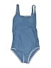 Unbranded Solid Blue One Piece Swimsuit Size 13 - 14 - photo 1