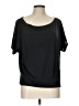 Veronica M. 100% Polyester Black Short Sleeve Top Size L - photo 1