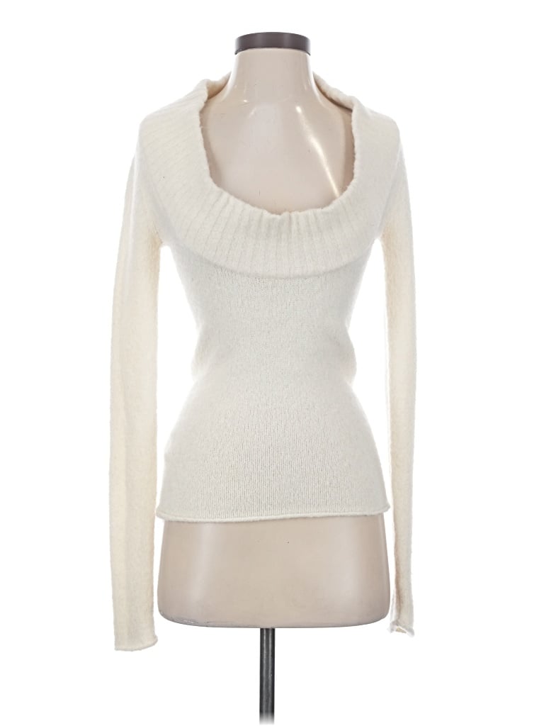 Pre-owned Bcbgmaxazria Turtleneck Sweater In Ivory
