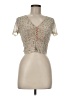 Mixed Threads Ivory Short Sleeve Blouse Size M - photo 1