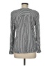 Ann Taylor LOFT 100% Rayon Stripes Black Long Sleeve Blouse Size M - photo 2