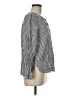 Ann Taylor LOFT 100% Rayon Stripes Black Long Sleeve Blouse Size M - photo 4