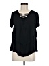 The Pyramid Collection Black Short Sleeve Blouse Size M - photo 1
