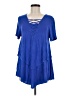 The Pyramid Collection Blue Short Sleeve Top Size M - photo 1