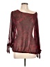 Bobeau 100% Polyester Burgundy Long Sleeve Blouse Size L - photo 1