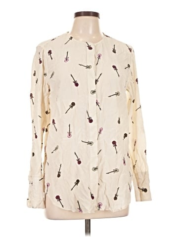 Equipment Long Sleeve Silk Top (view 1)