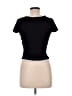 Just Polly Black Short Sleeve Top Size M - photo 2