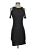 Soprano Solid Gray Casual Dress Size S - photo 1