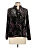 Charter Club Paisley Black Long Sleeve Blouse Size L (petite) - photo 1