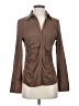 Express Design Studio Brown Long Sleeve Blouse Size S - photo 1