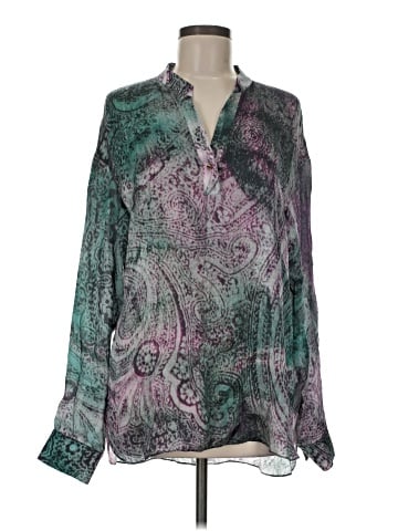 Worth New York Long Sleeve Silk Top (view 1)