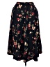 Koret 100% Rayon Floral Black Casual Skirt Size 14 Petite - photo 2