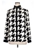 Anne Klein Houndstooth Silver Long Sleeve Blouse Size 14 - photo 1