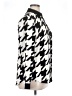 Anne Klein Houndstooth Silver Long Sleeve Blouse Size 14 - photo 4