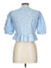 Zara Blue 3/4 Sleeve Blouse Size L - photo 2