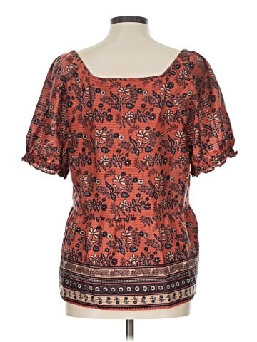 Madewell Puff-Sleeve Peplum Top in Cavoli Floral (view 2)