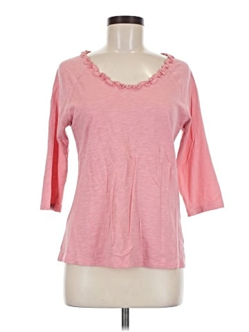 Christopher & Banks 3/4 Sleeve T-Shirt (view 1)
