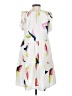 THML 100% Polyester Graphic White Casual Dress Size XS - photo 2