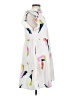 THML 100% Polyester Graphic White Casual Dress Size XS - photo 4