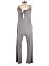 Socialite Solid Gray Jumpsuit Size L - photo 2