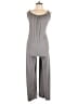 Socialite Solid Gray Jumpsuit Size L - photo 1