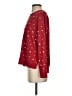 Lucky Brand Polka Dots Burgundy Pullover Sweater Size S - photo 5