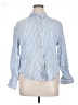 Caslon 100% Cotton Stripes Blue Long Sleeve Blouse Size XL - photo 1