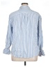 Caslon 100% Cotton Stripes Blue Long Sleeve Blouse Size XL - photo 2