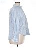 Caslon 100% Cotton Stripes Blue Long Sleeve Blouse Size XL - photo 4
