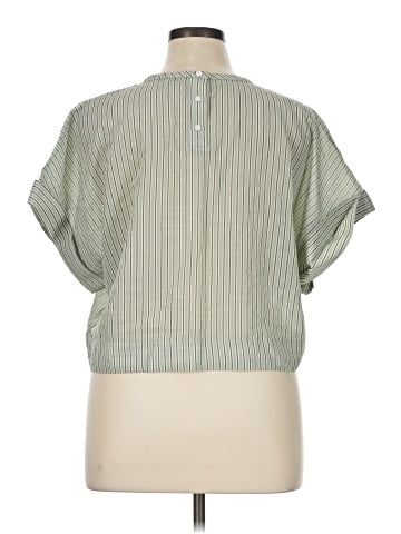Madewell Dolman Crop Top in Stripe (view 2)