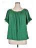 Max Studio Green Short Sleeve Blouse Size 1X - photo 1